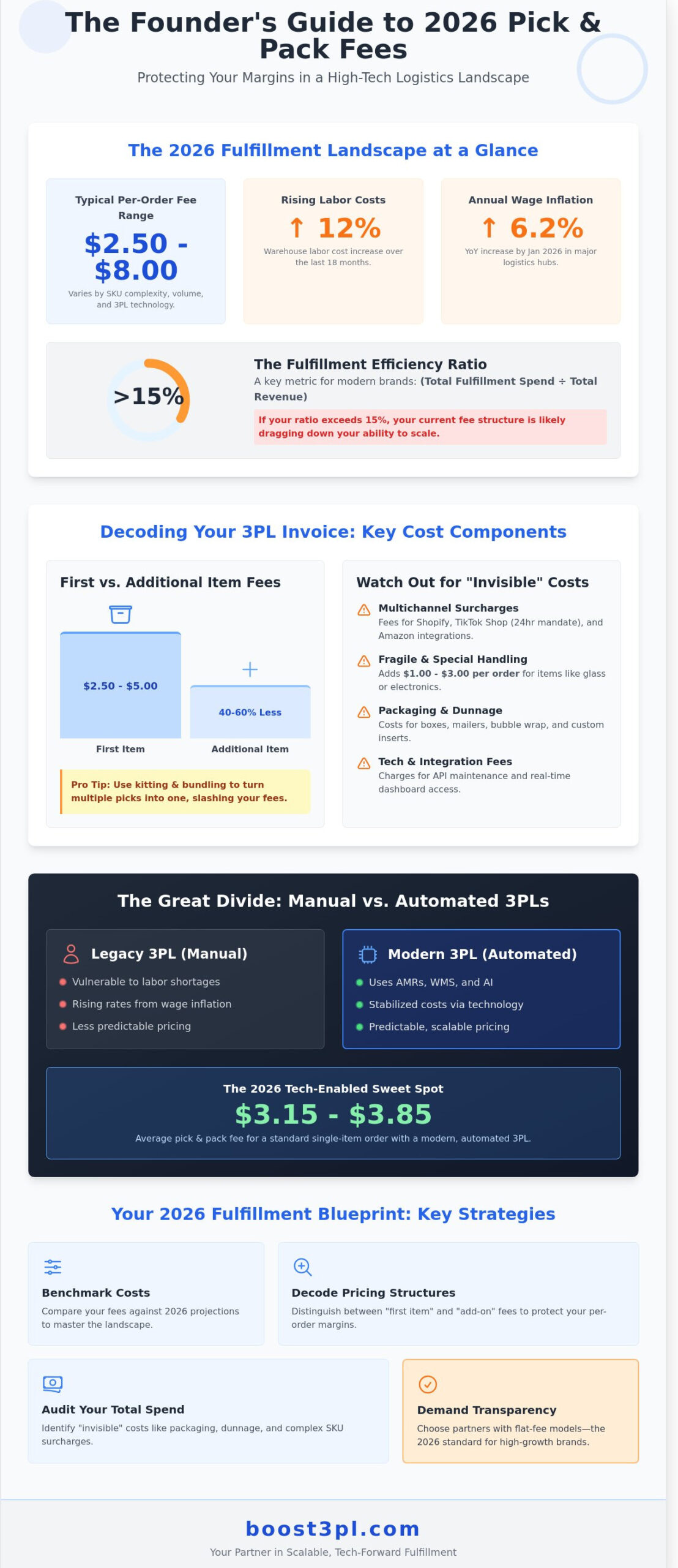 Average Pick and Pack Fees 2026: The Ecommerce Founder’s Pricing Guide